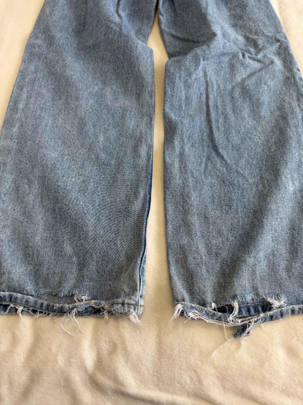 PacSun Blake Extreme Baggy Jeans 29x30 Light Wash Raw Hem Wide Leg - Picture 6 of 16